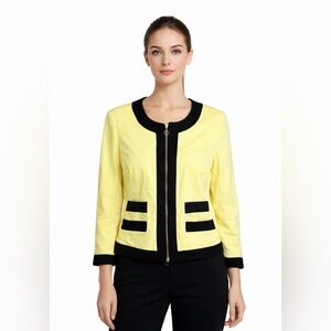 Sandro Blazer Women's Size Medium Office Business Black Yellow